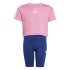 Conjunto Fitness adidas Set Menina de Jg Tr-Es 3Bandas Pink