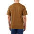 Camiseta Homem T-Shirt Carhartt K87 Pocket S/S Oiled Walnut Heather
