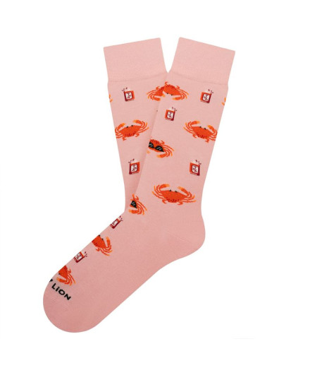 Meias Jimmy Lion Cool Crab Rosa