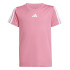 Camiseta Fitness adidas Menina de Jg Tr-Es 3Bandas Pink