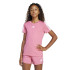 Camiseta Fitness adidas Menina de Jg Tr-Es 3Bandas Pink