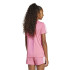 Camiseta Fitness adidas Menina de Jg Tr-Es 3Bandas Pink