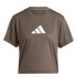 Camiseta Fitness adidas Mulher by Essentials Grande logótipo de desempenho Verde azeitona