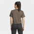 Camiseta Fitness adidas Mulher by Essentials Grande logótipo de desempenho Verde azeitona