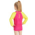 Camiseta Natação Top Menina de Zoggs Manga comprida Zip Sun Amarelo/Rosa