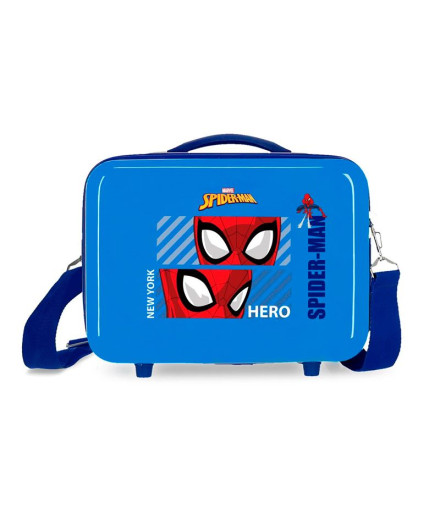 Necessaire Marvel Abs Spiderman Hero Blue
