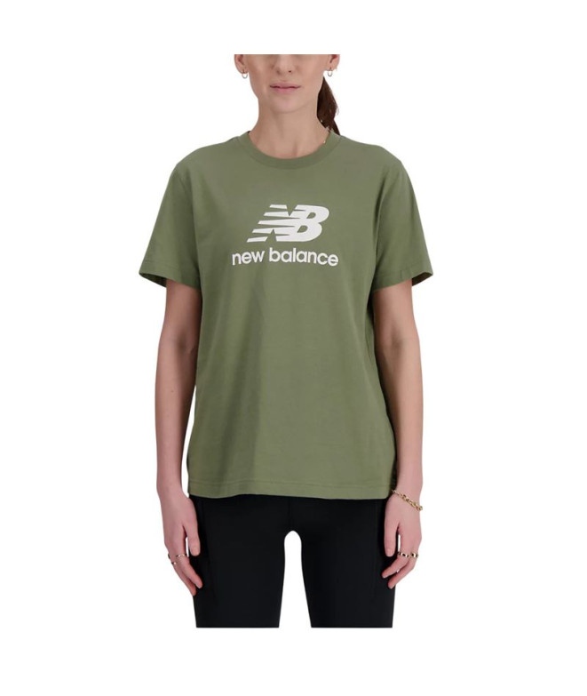 Camiseta New Balance Mulher Logotipo Sport...