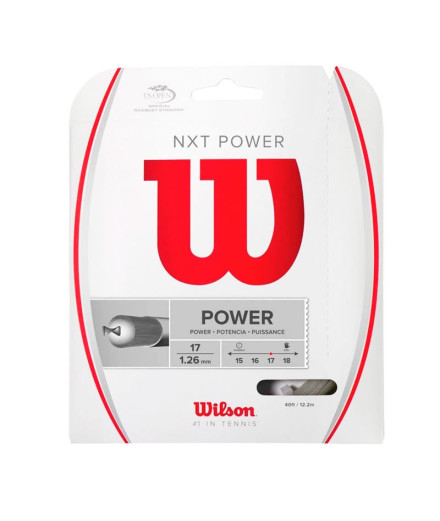 Cordas de ténis Tênis Wilson de Nxt Power 17 Natural