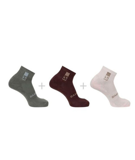 Meias Trail SalomonPack de Everyday Ankle 3- Silver...