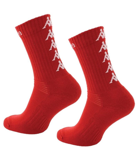 Meias Kappa Pack Homem Eleno de 3 Logotipo vermelho/branco