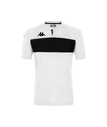 Polo Fitness Kappa Homem Dalto Branco/Preto