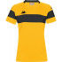 Camiseta Futebol Kappa Mulher de Dareta Amarelo Cromo/Preto