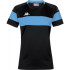 Camiseta Futebol Kappa Mulher de Dareta Black/Blue Sky