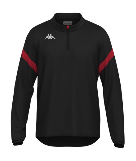 Moletom Fitness Kappa Homem Dolvole Preto/Vermelho