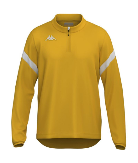 Moletom Fitness Kappa Homem Dolvole Amarelo Cromo/Branco
