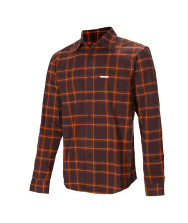 Camisa Trangoworld Homem Zernez Castanho/Laranja