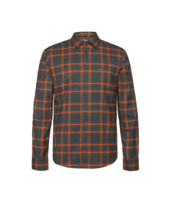 Camisa Trangoworld Homem Zernez Cinzento/Laranja