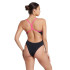 Fato de banho Natação Mulher de Zoggs Blaze Skyback Preto/Magenta