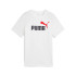 Camiseta Infantil Puma Essentials 2 Color No.1 Logo Branco