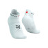 Meias Running de Compressport Pro Racing v4.0 Run Low Branco/Preto