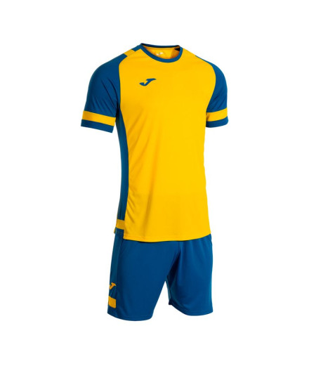 Conjunto de Futebol Joma Líder Amarelo Royal Menino