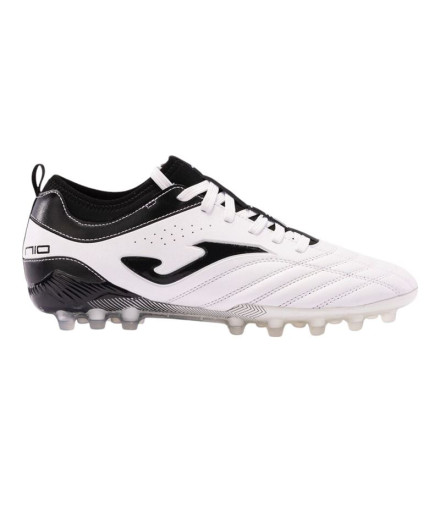 Botas De Futebol Joma Número-10 2402 Branco Preto Grama...
