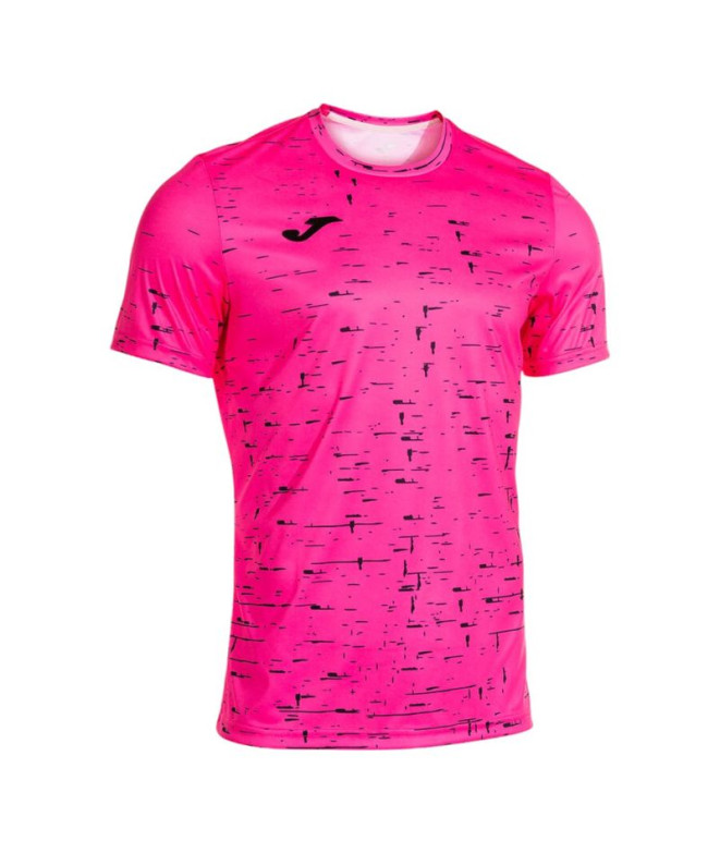 Camiseta Joma Pro Team Rosa Fluorescente Preto...