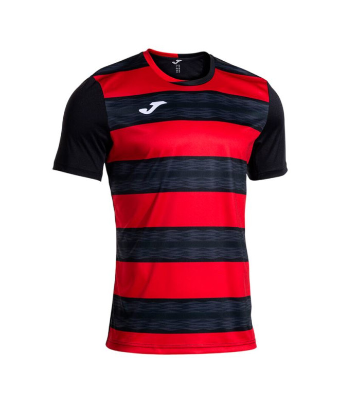 Camiseta Joma Tiger VII Preto Vermelho Homem