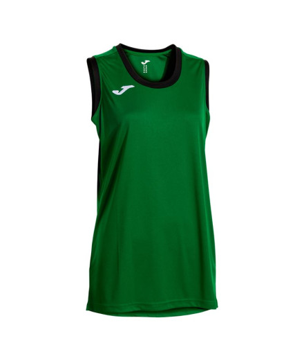 Camiseta Joma Cancha Verde Negro Mulher