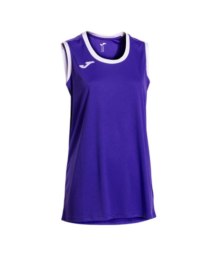 Camiseta Joma Cancha Violeta Branco Mulher