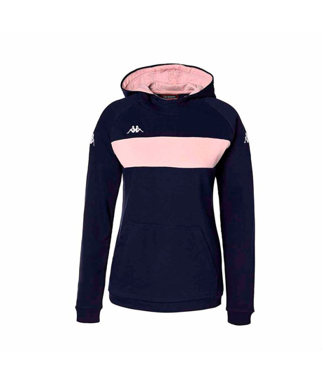 Moletom Kappa Daccia Mulher Azul Marinho/Rosa