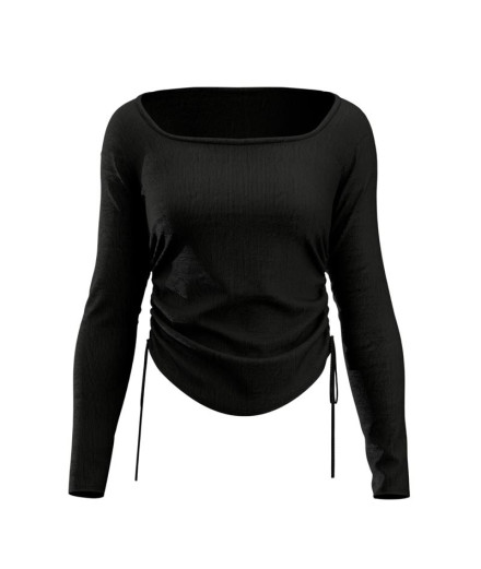 Camiseta Joma Manga Longa U-Tribe Preto Mulher