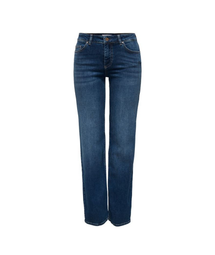 Calça Only Onlblush Mid Straight Dnm Tai021 Mulher Denim...