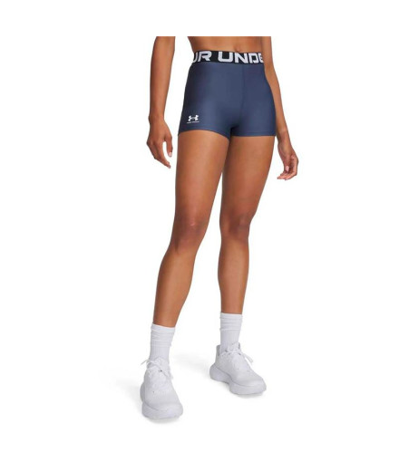 Calça Curtos de Fitness Under Armour Hg Shorty Mulher Cinza