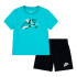 Conjunto Nike Nkb B Nsw Otl Ft Short Set Infantil Preto Verde