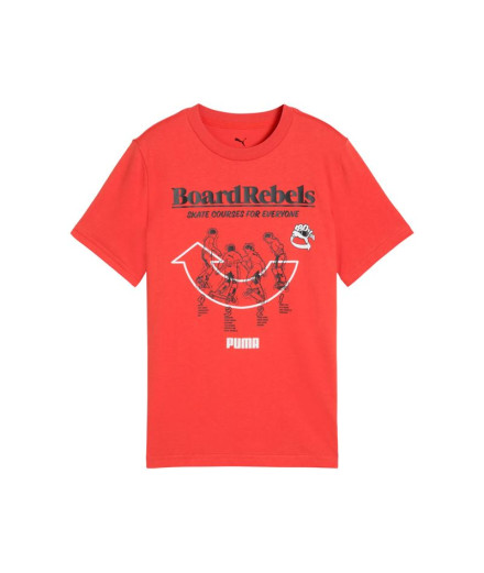 Camiseta Puma Mid90S Graphic Tee I, Fogo Vermelho Infantil