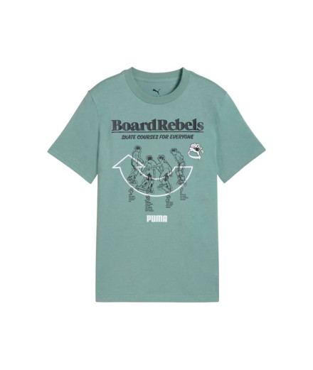 Camiseta Puma Mid90S Graphic Tee I, Lua Verde Infantil