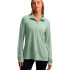 Camiseta de Fitness Under Armour Tech 1/2 Zip- Twist Mulher Verde