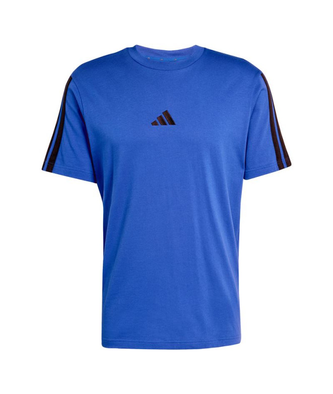 Camiseta adidas 3 Bandas Sj Homem Azul/Preto