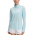 Camiseta de Fitness Under Armour Tech 1/2 Zip- Twist Mulher Azul