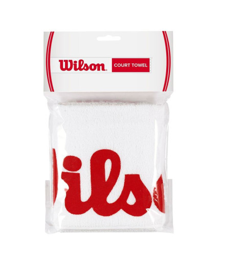 Toalha de Tênis Wilson Court Branco/Vermelho