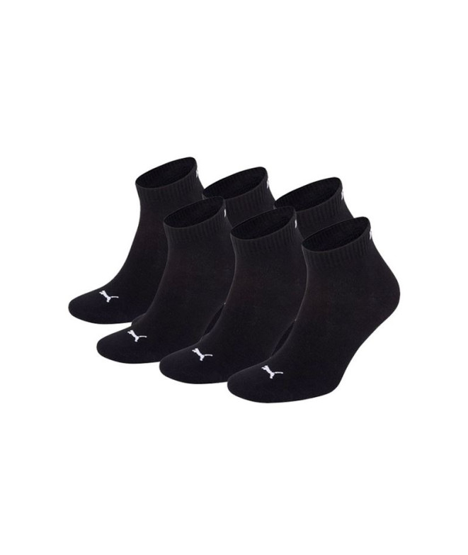 Meias Puma Quarter Plain 3 Pair Preto