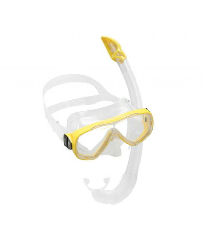 Kit de Snorkel Cressi Sub ONDA TRANSP.-AMARELO...
