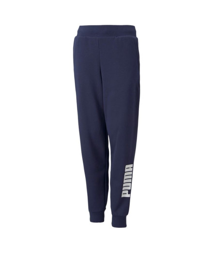 Puma Power Logo Boy Calças compridas azuis escuras