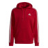 Moletom adidas com capuz Essentials Fleece 3-Stripes M Vermelho