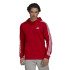Moletom adidas com capuz Essentials Fleece 3-Stripes M Vermelho